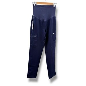 FIGS NWT Yola 3.0 Maternity Scrub Pants‎ Women's XXS Navy Blue Technical Stretch